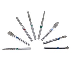 100pcs Dental Diamond Burs Medium Friction Grip 1.6MM for High Speed Handpiece