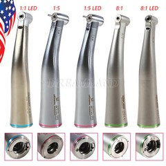 NSK Style Dental 1:1 1:5 8:1 LED Fiber Optic/Without LED Contra Angle Handpiece