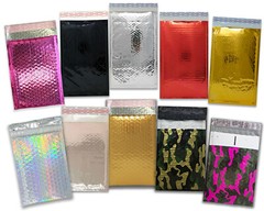 4×8″ Metallic Bubble Mailers Padded Shipping Poly Mailing Envelopes Combo Pack