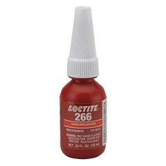 Loctite 232327 Threadlocker, Loctite 266, Red, High Strength, Liquid, 10 Ml
