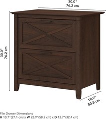 Key West 2 Drawer Lateral File Cabinet in Bing Cherry Document Storage Home