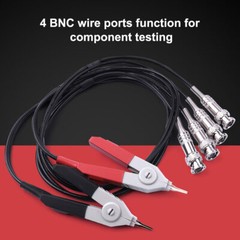 1 Set Kelvin Clip Tester Probe Lead Clip Cable With 4 BNC For LCR Meter Terminal