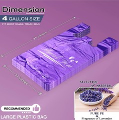 100PACK Purple Lavender Scent Thank you bags, 100PCS T shirt bags, To Go Bags…