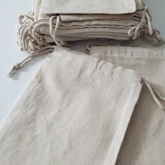 12 x 20 Inches Canvas Cotton Double Drawstring Reusable Premium Quality Bags
