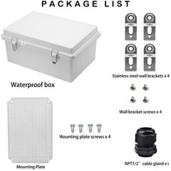 Outdoor Waterproof Electrical Box Junction Box Weatherproof Ip67 Abs Plastic…