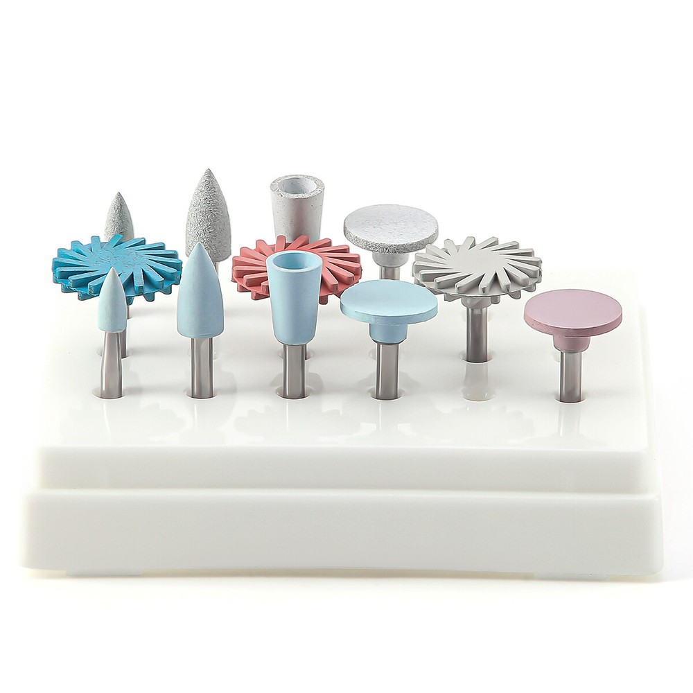 Dental RA Latch Type Composite Polishing Burs Brush Silicone Rubber with Diamond