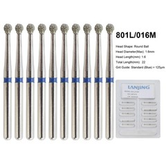 Dental Burs Diamond FG Round End Taper Football Flame Long Round Pear High Speed