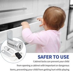 2/5/10 Pcs 5/8″ 1″ 1 1/8″ Cabinet RV Cam Locks Keyed Alike Secure Drawer File