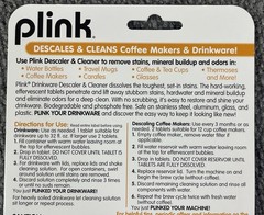 PLINK Lot of 4 Packs of Drinkware Descaler & Cleaner Tabs 20 Total Tabs New