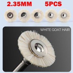 5Pc Goat Hair Dental Polishing Brush Wheel 2.35mm Contra Angle RA Latch Type HOT
