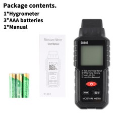 Handheld Digital LCD Wood Moisture Meter Tester for Firewood Paper Cardboard