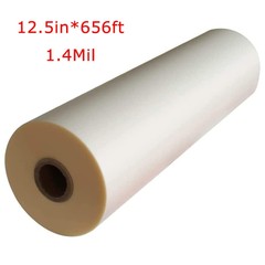 1 Roll 12.5in x 656ft BOPP Glue-Based Soft-Touch Thermal Laminating Film 1.4Mil
