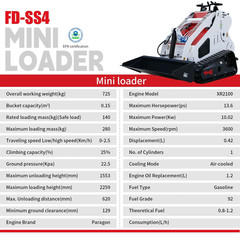 Upgraded 13.5HP Mini Skid Steer B&S Engine with 1Ton Mini Excavator 13.5HP B&S
