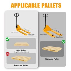 APOLLOLIFT Short Pallet Jack 2200lb Foldable Pallet Truck Small Hand Pallet Jack