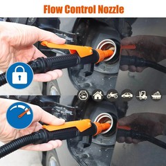 Battery Powered Electric Fuel Transfer Siphon Pump Gas Oil Water Liquid 2.4 GPM