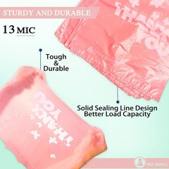 PINK Thank you bags, 100PCS T shirt bags, To Go Bags,Grocery bags, Reusable a…