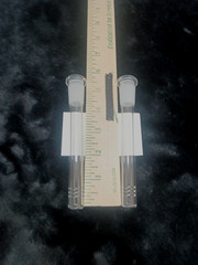2 PACK 6 Cuts Glass Water Pipe Downstem Diffuser 14MM To 18MM 4.0″ and 4.5″