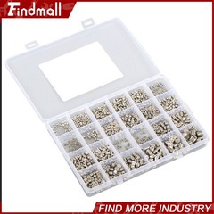 1500PCS Fully Threaded Hex Socket Set Screw Assortment Kit 304 Stainless Steel