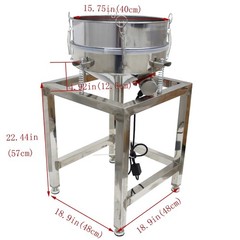 15.7in Electric Sieve Vibrating Screen Stainless Steel Shaker 100Mesh Screen110V