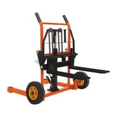 440lbs Hydraulic Material Lift Winch Stacker Adjustable Pallet Dolly Lift 15.7in