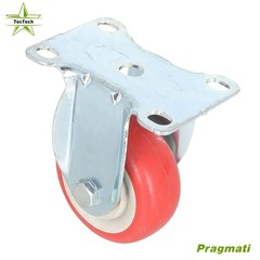 2Pcs Roating With Brake + 2Pcs Fixed Wheel 3″ Heavy-duty PU Casters Total 4Pack