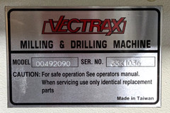 Vectrax Mill / Drill Machine 20" Swing 170 – 2000 RPM 220v 3ph *Scratch &a