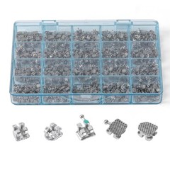 AZDENT Dental Orthodontic Brackets Braces Metal Mini Roth /MBT .022″ Hooks 3 4 5