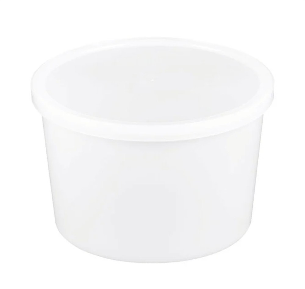 Choice Heavy-Duty 64 oz. Microwavable Translucent Heavy Weight Plastic Deli Cont