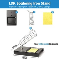 LDK 60W Adjustable Soldering Iron Kit ON/OFF Switch 110V US Plug 5 Tips