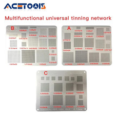 1/3Pcs High Quality Universal BGA Reballing Stencil Square Hole Direct Heating B