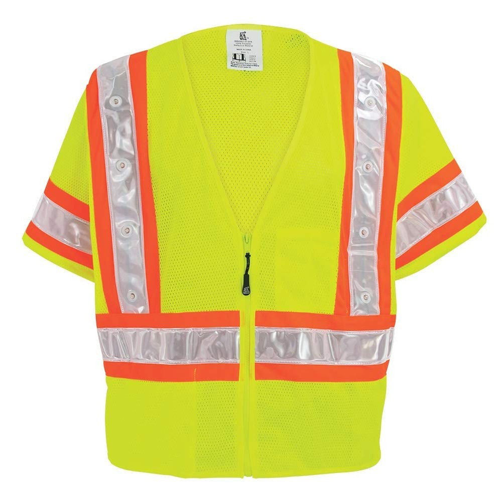 Global Glove unisex-adult Led Safety Vest 3X-Large Hi-vis Yellow