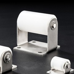 Perforated Bracket Guided Nylon Bearing Mobile Door Pulley Positioning Roller