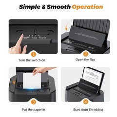 QUIETLEMON 100-Sheet Auto Feed Paper Shredder 17L Commercial P-4 Cross Cut US.