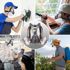 Full Face Gas Mask Painting Spraying Respirator w/Filters Set for 6800 Facepiece