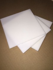 Natural HDPE Plastic Sheet 1/8″ x 24″ x 24″ (.125″)
