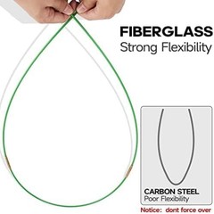 14FT Wire Running Fiberglass Fish Rods Set with Storage Case – Easy Installation