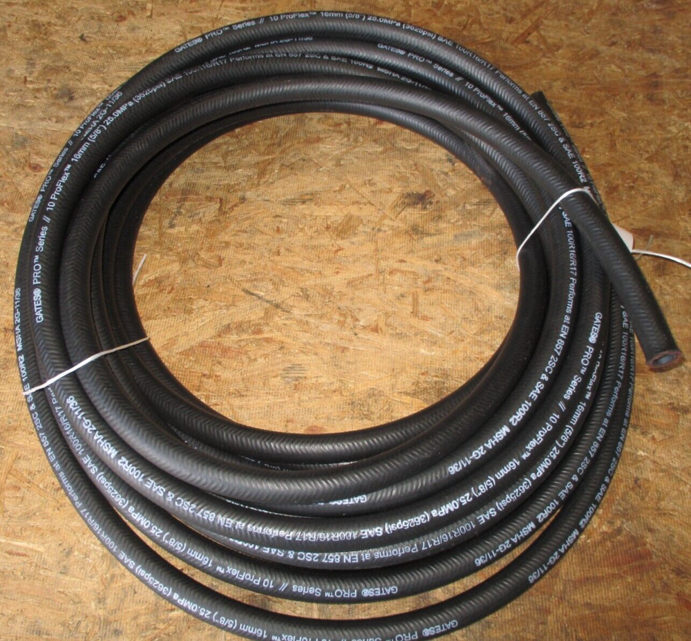 GATES HYDRAULIC HOSE 10 PROFLEX 5/8″ 50′ FEET SAE 100R16/R17 3625 PSI