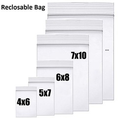 All Size Clear Reclosable Seal Bag Plastic Poly Zip Lock Bags Zipper Baggie 2Mil