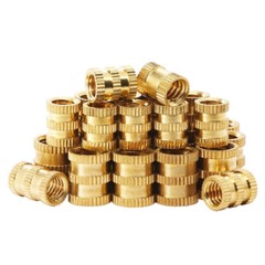 Knurl Insert Nut Round Metric Brass Solid Embedded Threaded M1 M1.2 M1.4 M1.6-M8