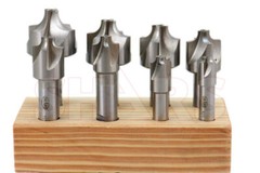 8 HSS 4 FLUTE 1/16 – 3/8 CORNER ROUNDING END MILLS SET #}