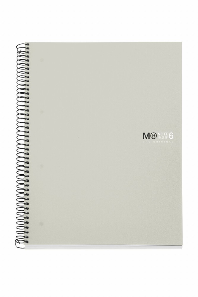 Miquelrius 6-subject Lined Poly Notebook A5 6.5 X 8 – Grey