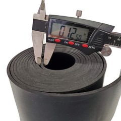 Neoprene Rubber Strip Solid 1/8″ Thick x 3″ wide x 10 ft long 60A Duro, Black