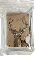 Antique Brass Deer Business Card Holder – Buck Hunting Nature Decor (Unopened)