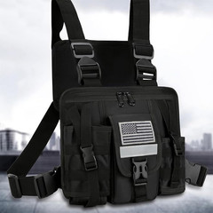 Radio Chest Harness with Reflective Strips Shoulder Holster Radio Vest Holder Tw