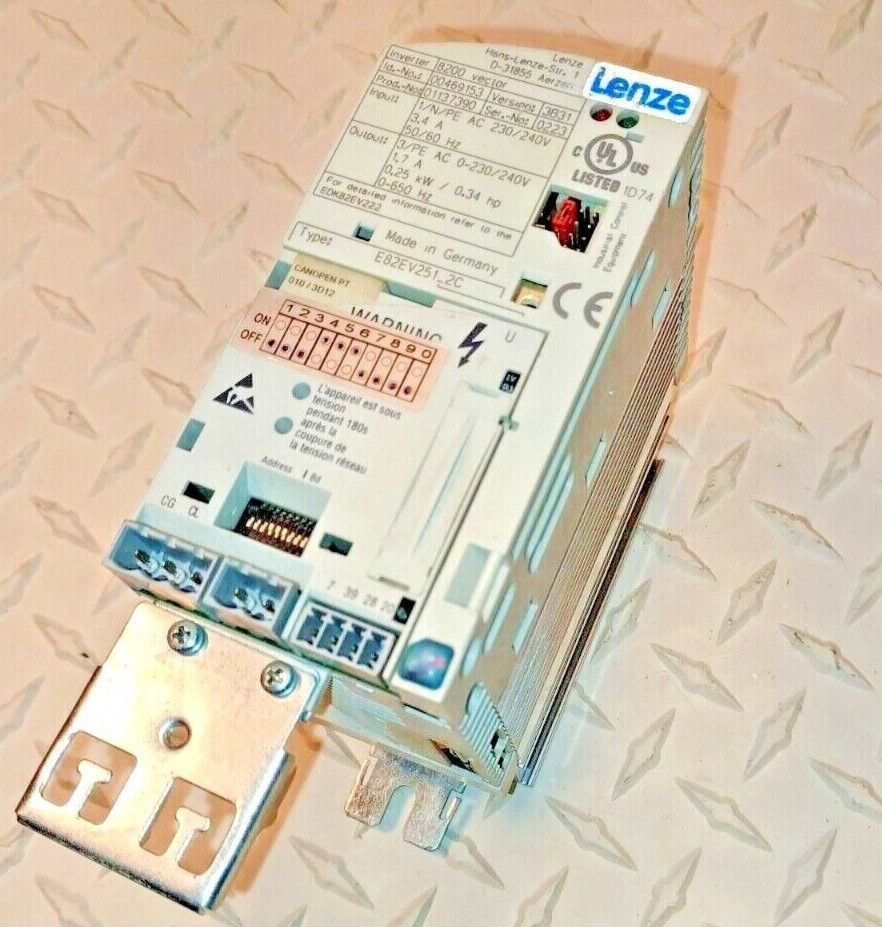 .25 kW / .34Hp AC Drive, Lenze E82EV251_2C, 8200 Vector, D31855, Ships frm USA