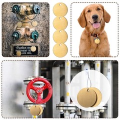50 Pcs Round Brass Tags, 1-1/4 Inch Diameter, Gold Blank Metal Stamping Key B…