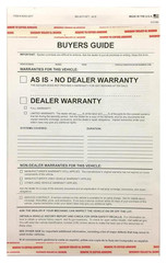 2-Part Buyers Guide Form Adhesive Tape – As Is/Warranty – 100 Pack, 2025 Version