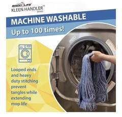 Bison Life KLEEN HANDLER Nano Microbial General Cleaning Mop – 24 Replacements