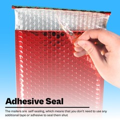 Glamour Red Poly Bubble Mailers 13.75″x11″ Durable Padded Envelope 50 Pack