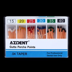 AZDENT Dental Gutta Percha Points Taper 0.02/0.04/0.06 15#-40# For Endo Use